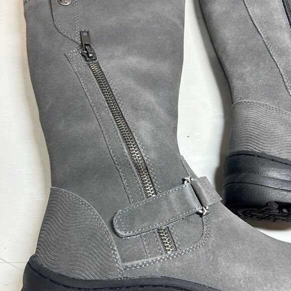 Baretraps Womens 6 M Gunmetal Gray Adele Leather Flat Mid Calf Boots NIB LF2 - Picture 3 of 7